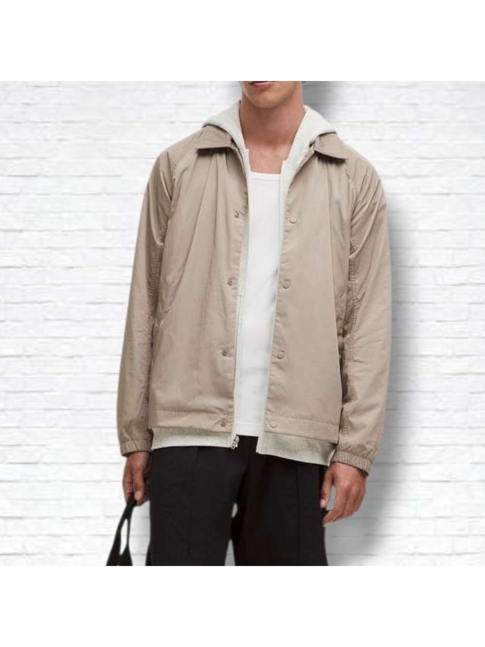 Lululemon Coaches Jacket In Warm Ash Grey Size S Mens